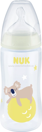 Nuk Babyflasche First Choice+ Night Silikon, Gr. 1 M, gelb, 0-6 Monate, 300 ml, 1 St