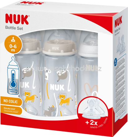 Nuk Starterset First Choice Temp. Control, creme/weiß, 5 St