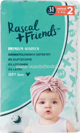 Rascal+Friends Windeln Gr. 2, 4-8 kg, 31 St