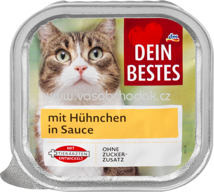 Dein Bestes Nassfutter Katze mit Hühnchen in Sauce, 100g