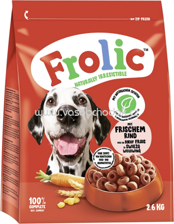 Frolic 100% Complete mit Rind, Karotten und Getreide, 3x2,6 kg, 7,8 kg