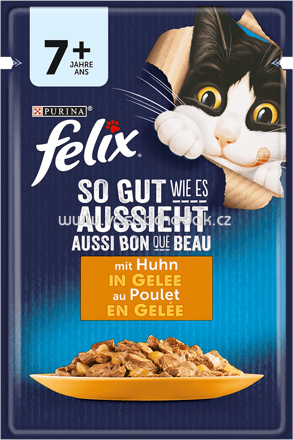 Purina Felix So gut wie es aussieht Senior mit Huhn in Gelee, 85g