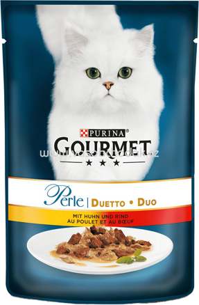 Purina Gourmet Perle Duetto mit Huhn und Rind, 85g