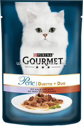 Purina Gourmet Perle Duetto mit Kalb und Ente, 85g