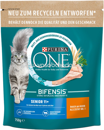 Purina ONE Senior 11+ reich an Huhn und Vollkorn-Getreide, 750g