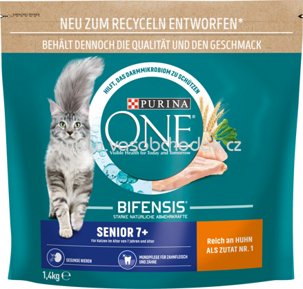 Purina ONE Senior 7+ reich an Huhn und Vollkorn-Getreide, 1,4 kg