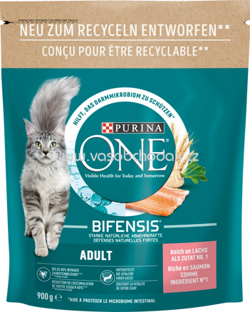 Purina ONE Adult reich an Lachs und Vollkorn-Getreide, 900g