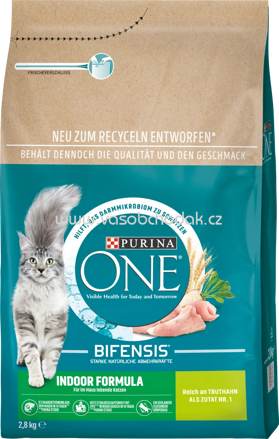 Purina ONE ONE Indoor Formula reich an Truthahn und Vollkorn-Getreide, 2,8 kg