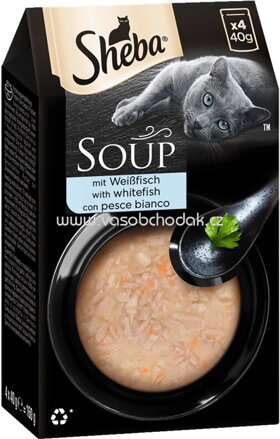 Sheba Portionsbeutel Soup mit Weißfisch, 4x40g