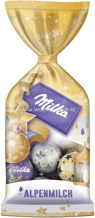 Milka Weihnachts-Kugeln Alpenmilch Design Edition, 100g