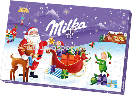 Milka Adventskalender, 200g (santa u saní) Milka Adventskalender, 200g (santa u saní)