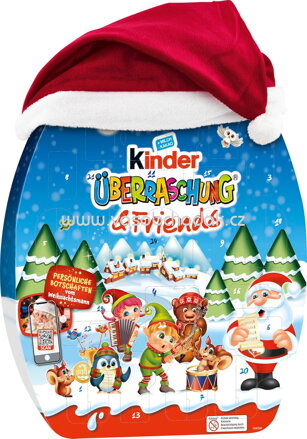 Kinder Überraschung & Friends Adventskalender (Santa a noty), 370g Kinder Überraschung & Friends Adventskalender (Santa a noty), 370g