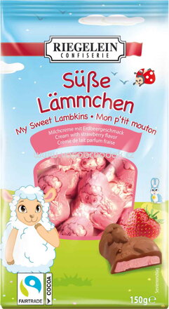 Riegelein Süße Lämmchen Milchcreme Erdbeer, 150g