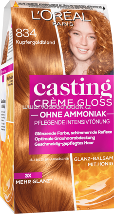 L'ORÉAL Paris Casting Creme Gloss Haarfarbe Intensivtönung Kupfgold 834, 1 St