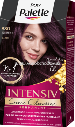 Poly Palette Intensiv Haarfarbe Aubergine 880, 1 St