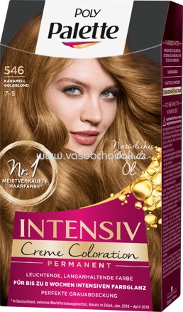 Poly Palette Intensiv Haarfarbe Karamel Goldblond 546, 1 St