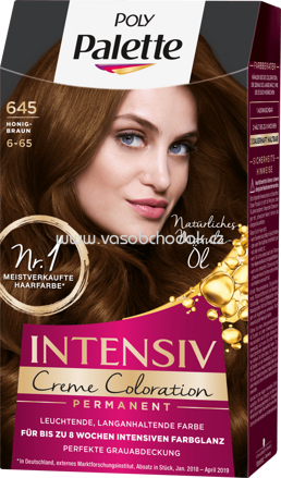 Poly Palette Intensiv Haarfarbe Honigbraun 645, 1 St