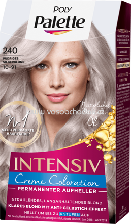 Poly Palette Intensiv Haarfarbe Pudrigers Silberblond 240, 1 St