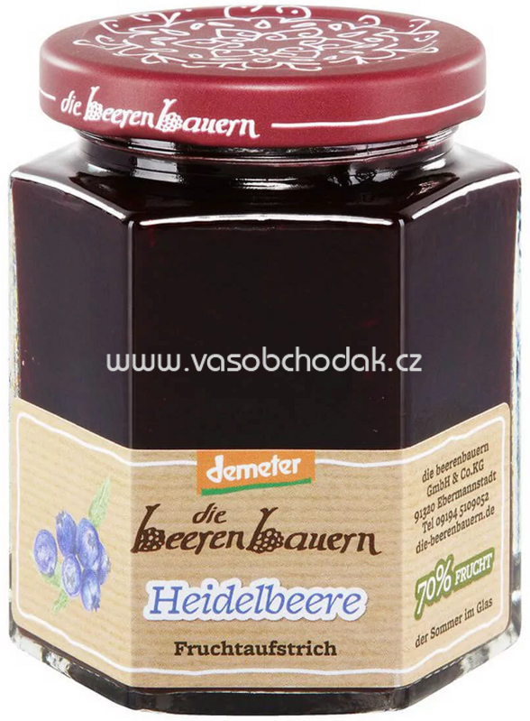 die beerenbauern Konfitüre Heidelbeere, 200g