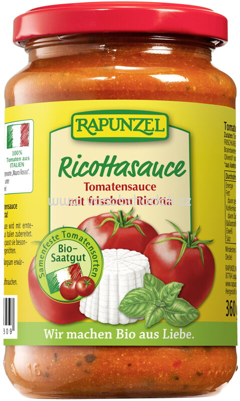 Rapunzel Tomatensauce Ricotta, 345 ml