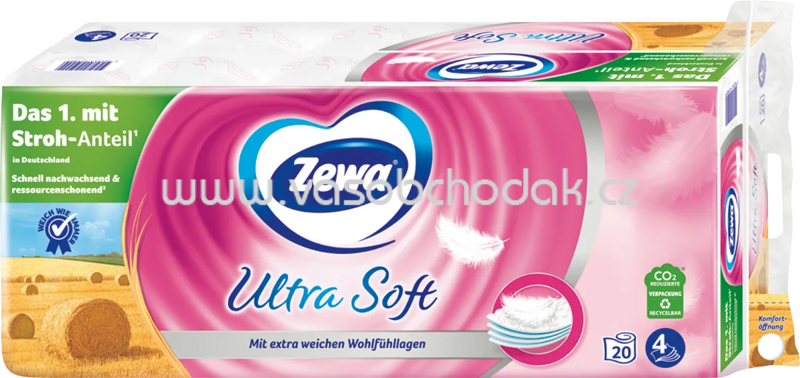 Zewa Toilettenpapier Ultra Soft, 4-lagig, 150 Blatt, 8 - 20 Rollen