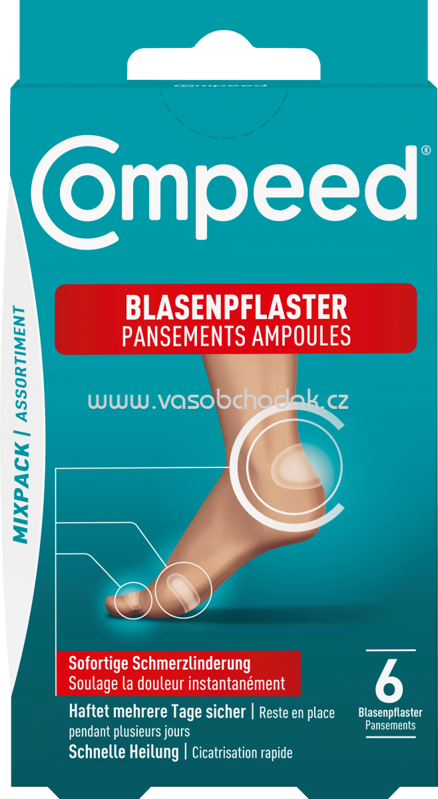 Compeed Fuß Blasen-Pflaster, Mixpack, 6 St