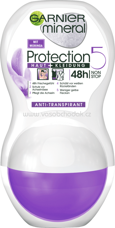 Garnier Mineral Deo Roll On Antitranspirant Mineral Protection 5, 50 ml Garnier Mineral Deo Roll On Antitranspirant Mineral Protection 5, 50 ml