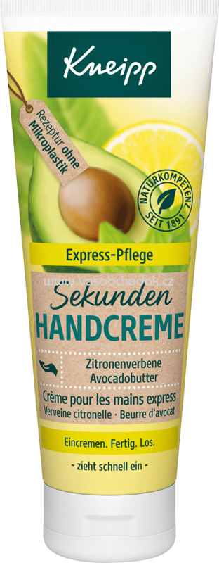 Kneipp Handcreme Sekunden Zitronenverbene & Avocadobutter, 75 ml Kneipp Handcreme Sekunden Zitronenverbene & Avocadobutter, 75 ml