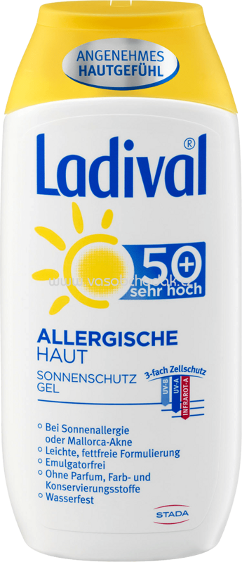 Ladival Sonnenmilch Gel, allergische Haut, LSF 50+, 200 ml Ladival Sonnenmilch Gel, allergische Haut, LSF 50+, 200 ml