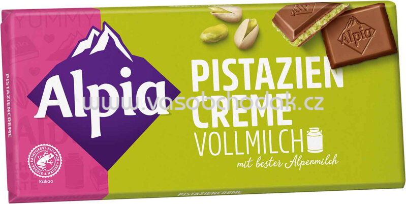 Alpia Tafelschokolade Pistaziencreme Vollmilch, 100g