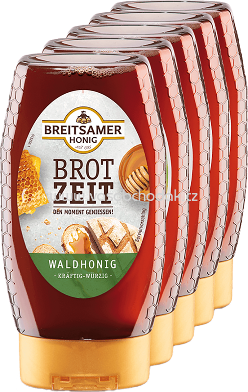 Breitsamer Honig Brot Zeit Waldhonig, spenderflasche, 5x350g Breitsamer Honig Brot Zeit Waldhonig, spenderflasche, 5x350g