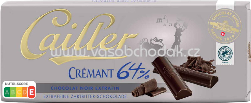 Cailler Crémant 64% Extrafeine Zartbitter-Schokolade, 100g Cailler Crémant 64% Extrafeine Zartbitter-Schokolade, 100g