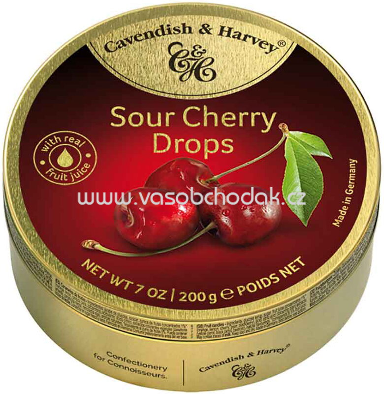 Cavendish & Harvey Sour Cherry Drops, 200g