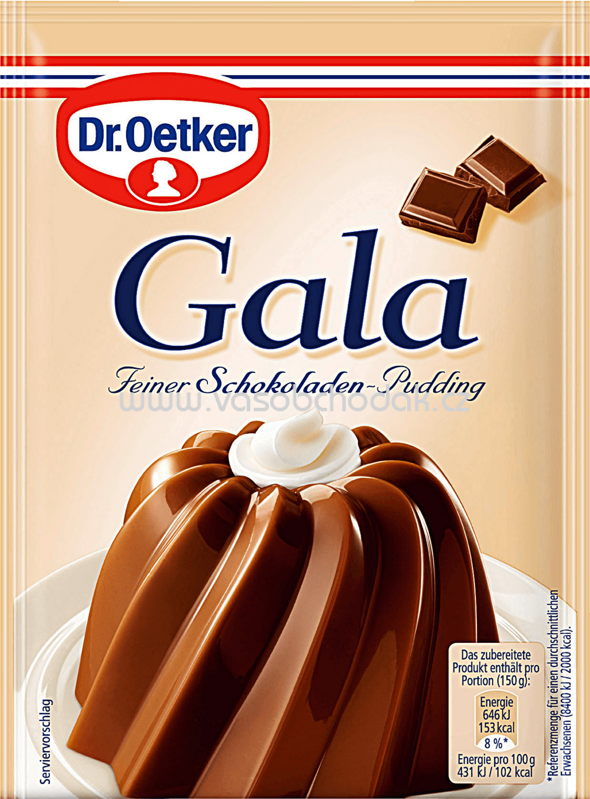 Dr.Oetker Gala Feiner Schokoladen Pudding, 3 St, 150g Dr.Oetker Gala Feiner Schokoladen Pudding, 3 St, 150g