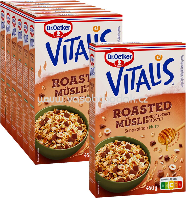 Dr.Oetker Vitalis Roasted Müsli Schoko-Nuss, 6+1 gratis, 3,15 kg