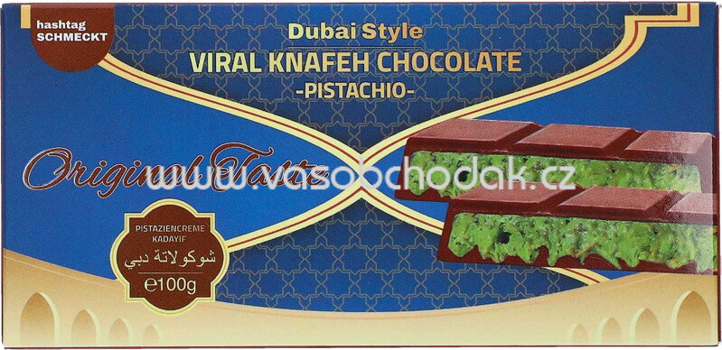 Dubai Style Viral Knafeh Milk Chocolate Pistachio, 100g