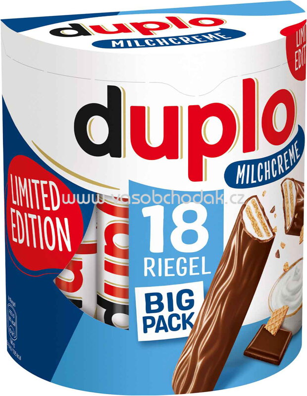 Ferrero Duplo Milchcreme Riegel, Big Pack, 18 St, 327g