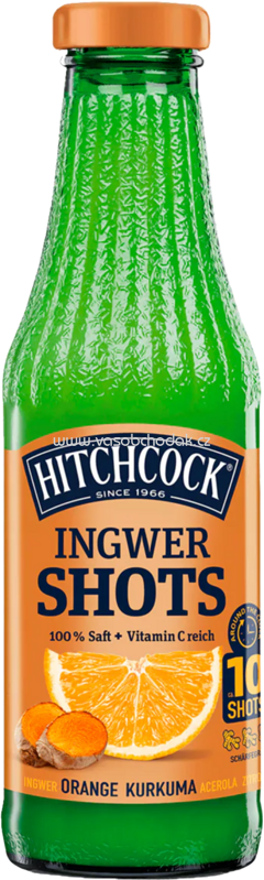 Hitchcock Ingwer Shots Orange Kurkuma Acerola, 500 ml