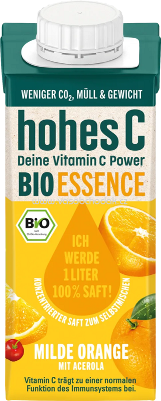 Hohes C Bio Essence milde Orange mit Acerola, 200 ml