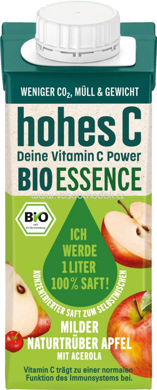 Hohes C Bio Essence milder naturtrüber Apfel mit Acerola, 200 ml