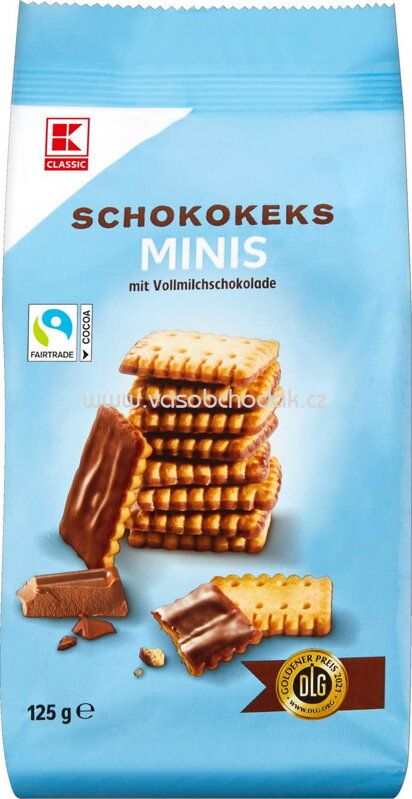 K-Classic Schokokes Minis mit Vollmilchschokolade, 125g K-Classic Schokokes Minis mit Vollmilchschokolade, 125g
