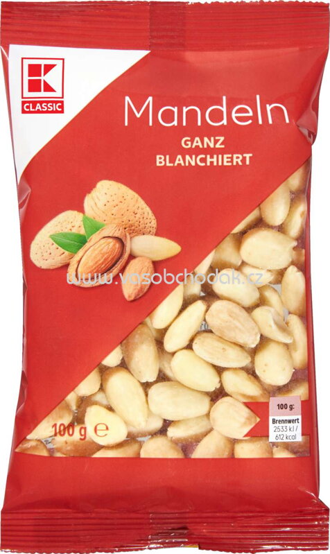 K-Classic Mandeln, ganz, blanchiert, 100g K-Classic Mandeln, ganz, blanchiert, 100g