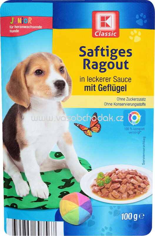 K-Classic Junior Saftiges Ragout in Sauce mit Geflügel, 100g K-Classic Junior Saftiges Ragout in Sauce mit Geflügel, 100g