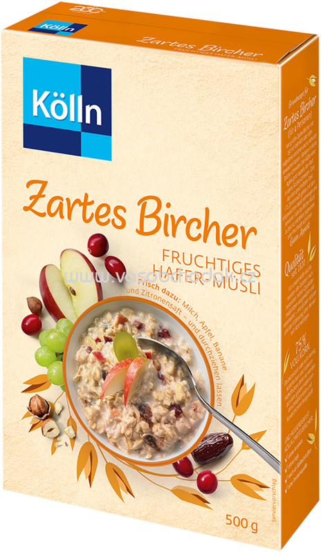 Kölln Müsli Zartes Bircher Fruchtiges, 500g