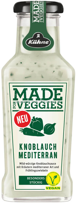 Kühne Made For Meat Knoblauch Mediterran, vegan, 235 ml Kühne Made For Meat Knoblauch Mediterran, vegan, 235 ml