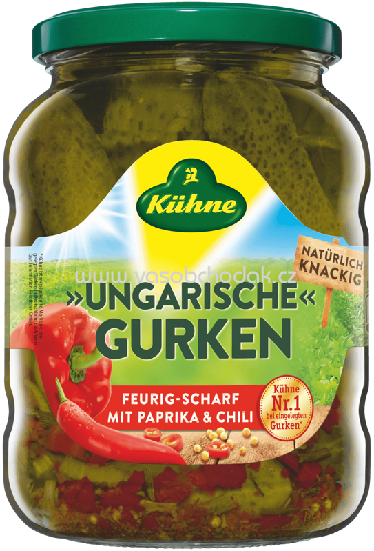 Kühne Gewürzgurken Ungarische Gurken, 720 ml