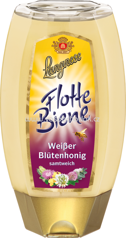 Langnese Flotte Biene Weißer Blütenhonig samtweich, 250g