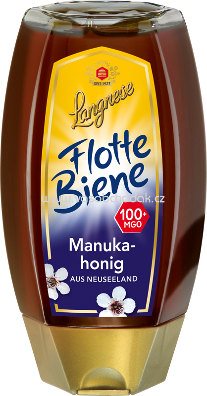 Langnese Flotte Biene Manuka Honig aus Neuseeland MGO 100+, 250g Langnese Flotte Biene Manuka Honig aus Neuseeland MGO 100+, 250g
