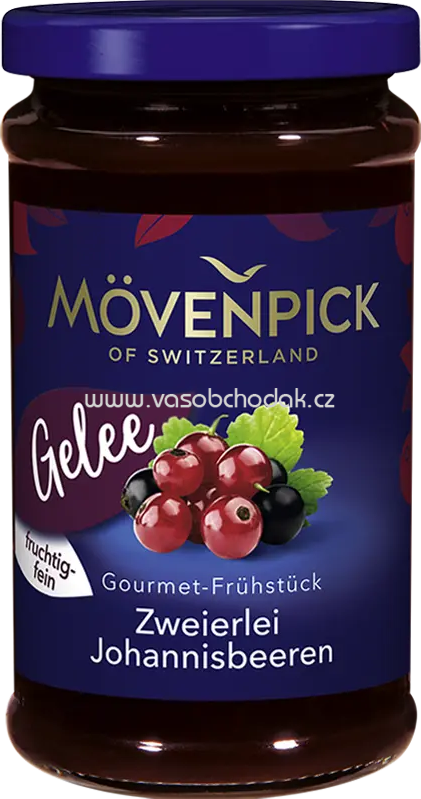 Mövenpick Gourmet-Frühstück Gelee Zweierlei Johannisbeeren, 250g Mövenpick Gourmet-Frühstück Gelee Zweierlei Johannisbeeren, 250g