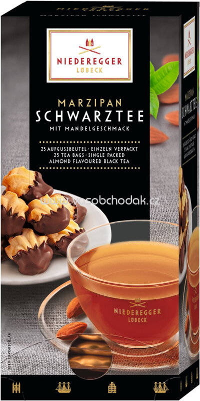 Niederegger Marzipan Schwarztee, 25 St, 43,75g